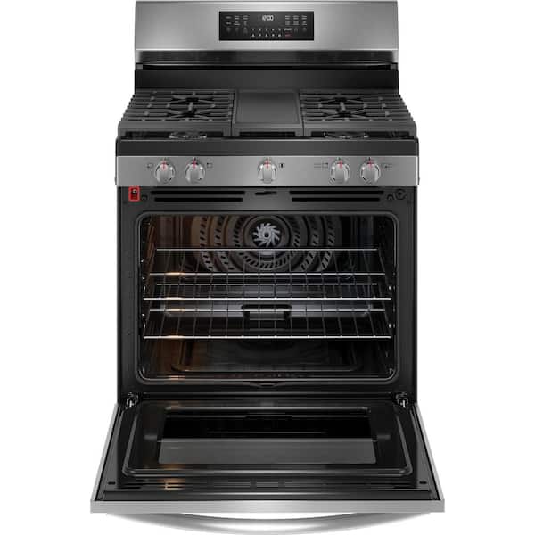 Kitchen Package with Black Stainless Steel Refrigeration, 30 Rangetop, 30 Range  Hood and 30 Single Wall Oven-4KPR-RTBRH30-AWS, Big Sandy Superstore