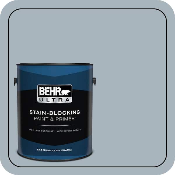 BEHR ULTRA 1 gal. #MQ5-23 Intercoastal Gray Satin Enamel Exterior Paint & Primer