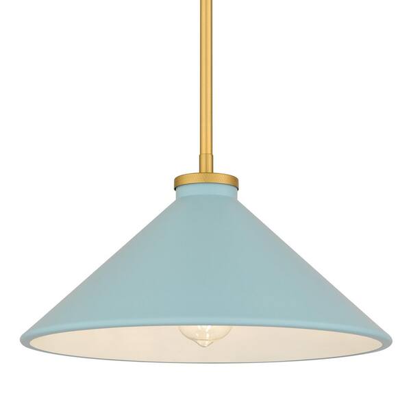 Quoizel Bradbury 100-Watt 1-Light Brushed Gold Pendant Light with