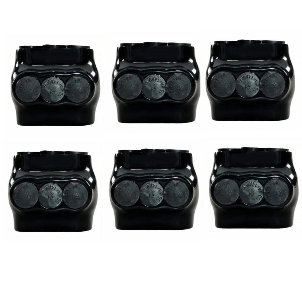 HIITIO 3 Port Insulated Multi Tap Connector 4-14 AWG Aluminum to Copper ...