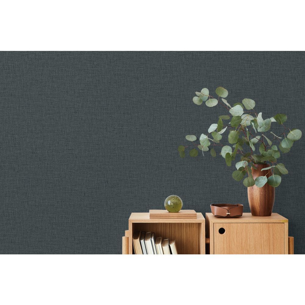 60.75 sq. ft. Aegean Blue Stretford Linen Embossed Vinyl Unpasted Wallpaper Roll price history on PriceWatchPro