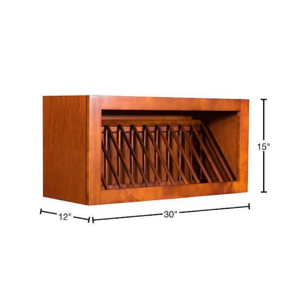 Dish racks for wall cabinets