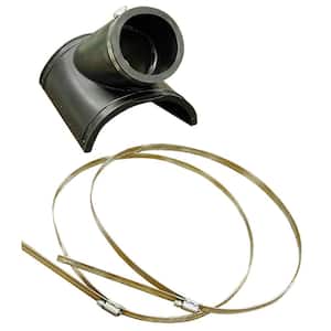 4 in. Plastic - 12 in. Clay Saddle x 4 in. Flexible PVC Saddle Wye Fitting SCH 40 Cast Iron or SDR35 Inlet