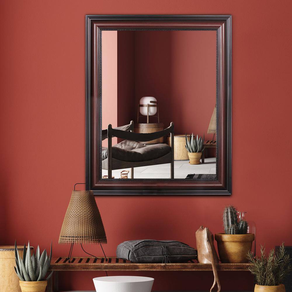 Colonial Love Deep Cherry 28" x 34" Rectangular Wall Mirror