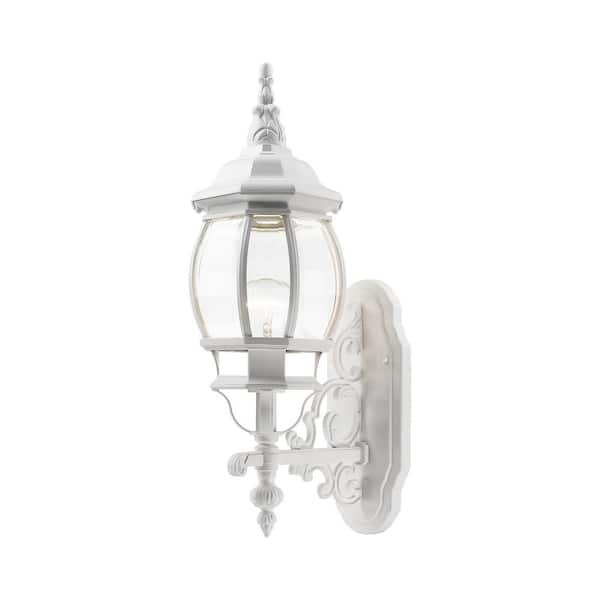 Livex Lighting Frontenac 1 Light Textured White Outdoor Wall Sconce