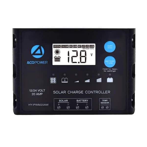 ProteusX 12-Volt/24-Volt 20 Amp PWM Waterproof Solar Charge Controller