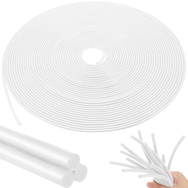 White 1/8 in. x 100 ft. Backer Rod Foam Rubber Caulk Saver Concrete Expansion Joint Filler Weather Strip Seal