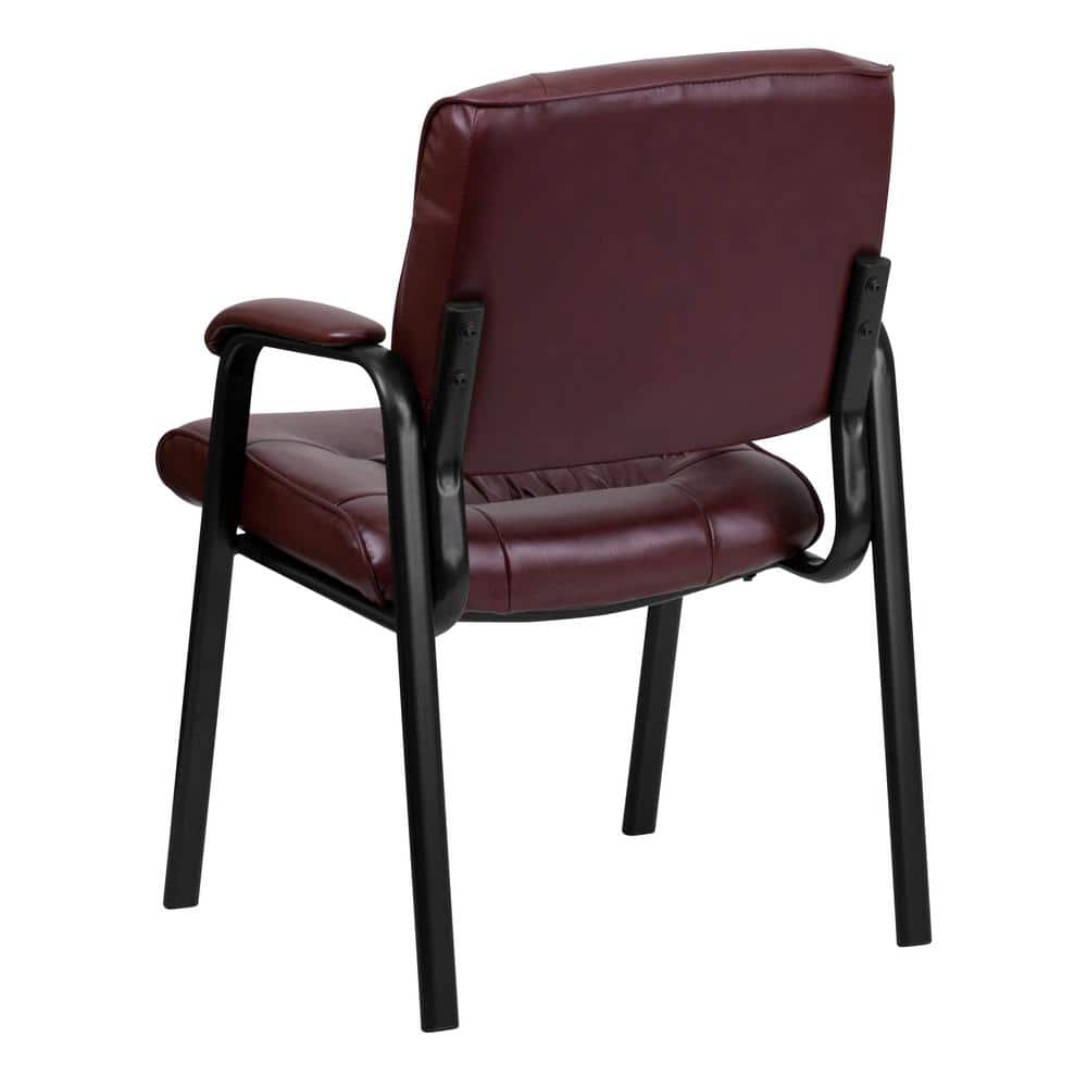 Burgundy LeatherSoft High Back Swivel Executive Chair with Metal Frame