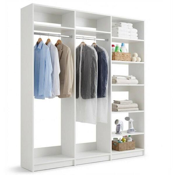 MODULAR CLOSETS Alto Laundry Room 63 in. W White 2-Tall Hang and