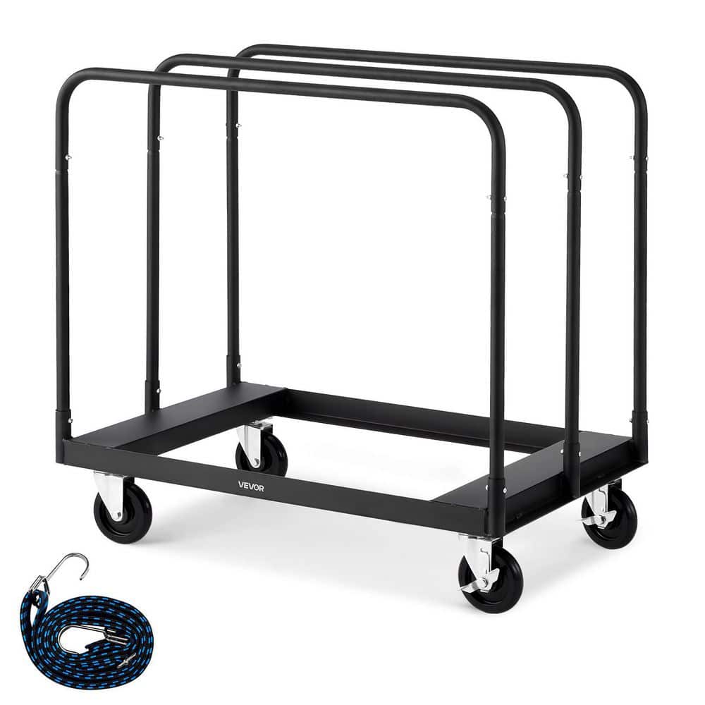 Drywall Cart Dolly, 1800 lbs. Load Capacity, Steel Panel Truck Cart with 5 in. Casters, Lumber Drywall Dolly, Black price history on PriceWatchPro