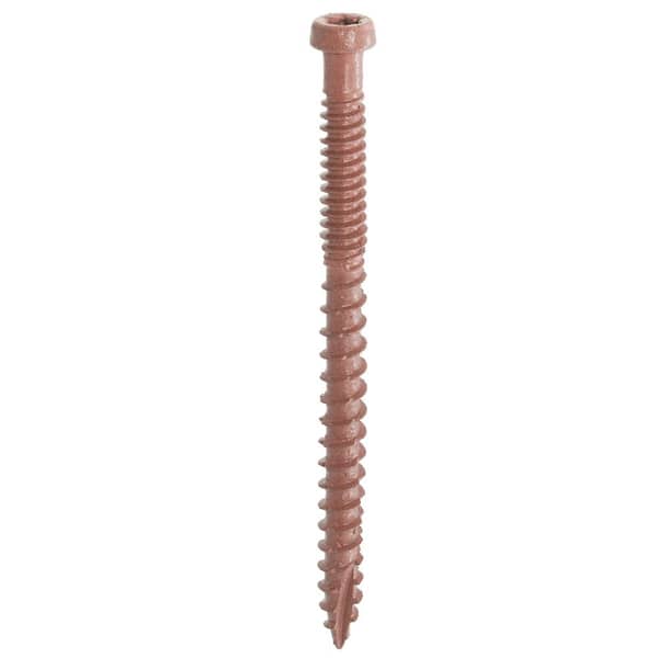 DECKMATE #9 x 3 in. Self-Starting Star-Drive Bugle Head Red Composite Deck Screws 5 lbs. box (325 pcs)