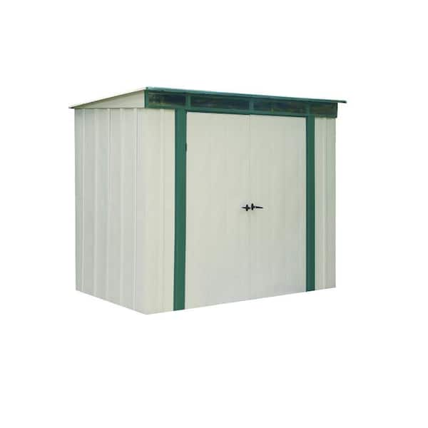 Arrow Eurolite Lean Too 10 ft. W x 4 ft. D Galvanized Metal Storage Shed