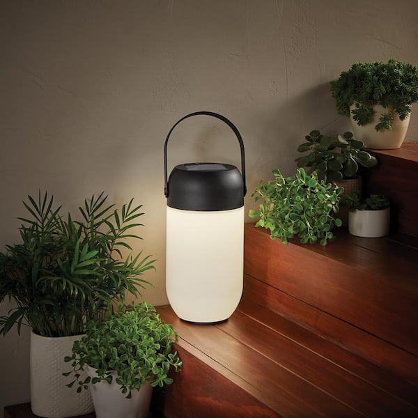 Hampton Bay Tarkio Matte Black Color Changing Integrated LED