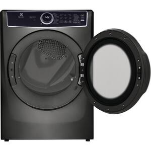 8.0 Cu. Ft Front Load Perfect Steam Electric Dryer with LuxCare Dry and Instant Refresh in Titanium