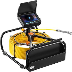 Pipeline Inspection Camera 4.3 in. Screen Sewer Camera IP68 with DVR Function, 164 ft. Snake for Home Drain Plumbing