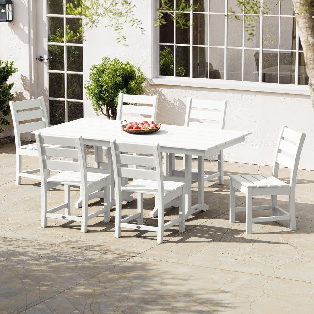6脚まで購入可。【PAGED MEBLE】ダイニングチェア ポーランド ホワイト POLYWOOD Grant Park White 7-Piece Plastic Side Chair Outdoor
