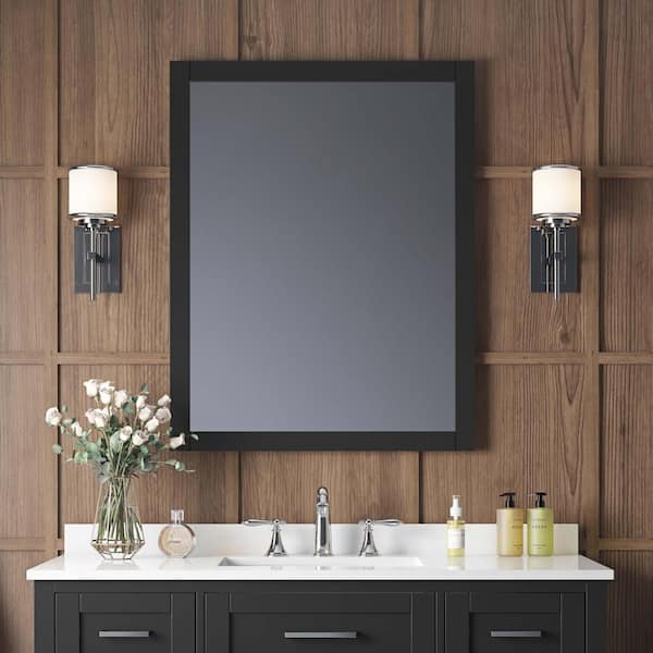 Tahoe 28 in. W x 36 in. H Framed Wall Mirror in Espresso