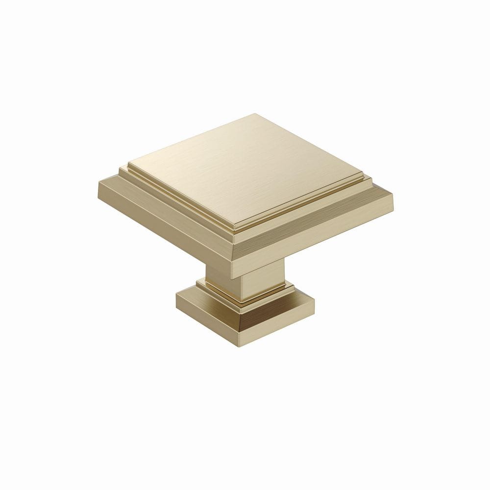 Carrington 1-1/4 in (32mm) Brushed Gold Square Cabinet Knob price history on PriceWatchPro