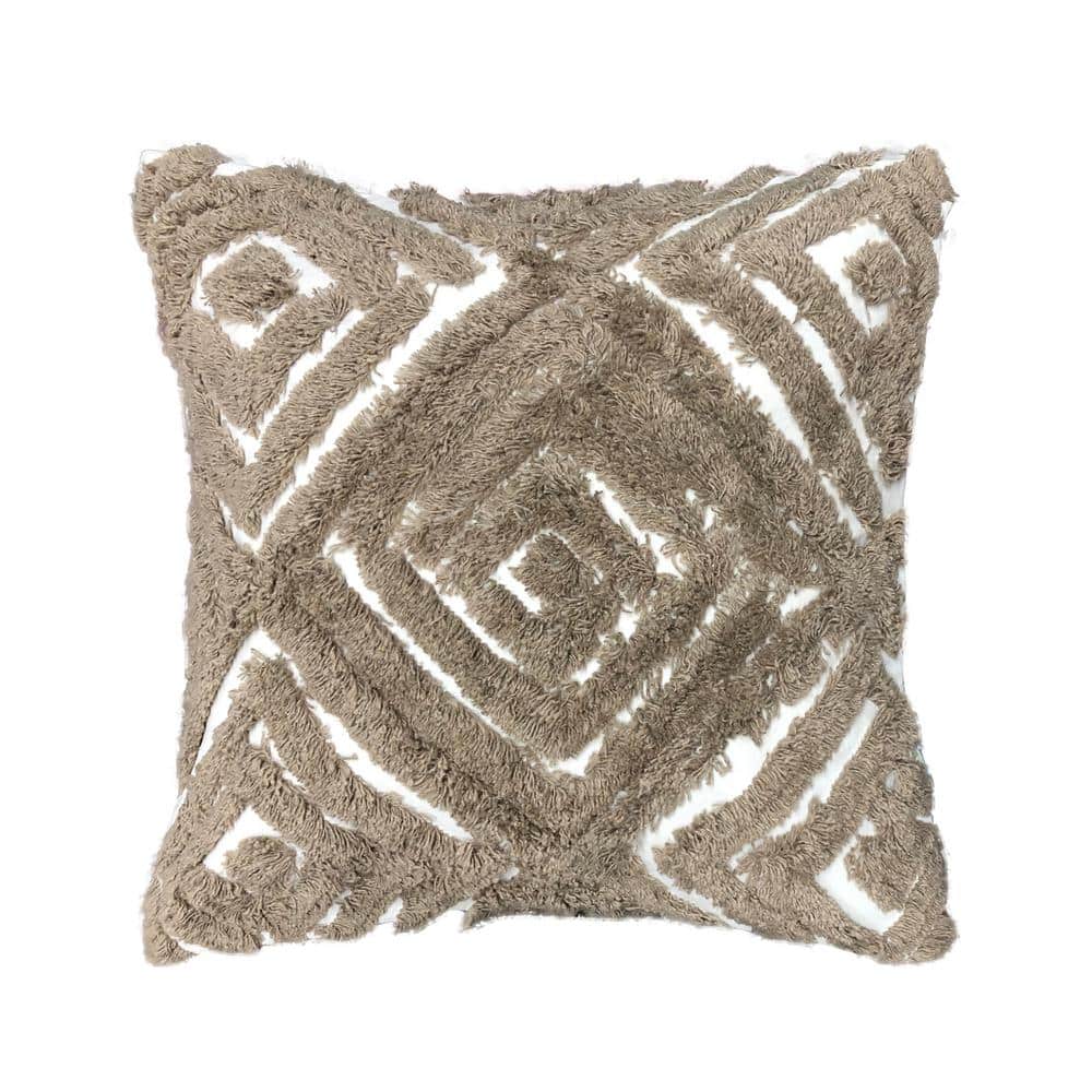 York Cotton Decorative Pillow 18 in. x 18 in. Brown price history on PriceWatchPro
