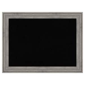 Regis Barnwood Grey Wood Framed Black Corkboard 33 in. x 25 in. Bulletin Board Memo Board