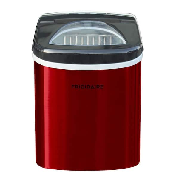 26 lb. Portable Counter Top Ice Maker in Red Stainless