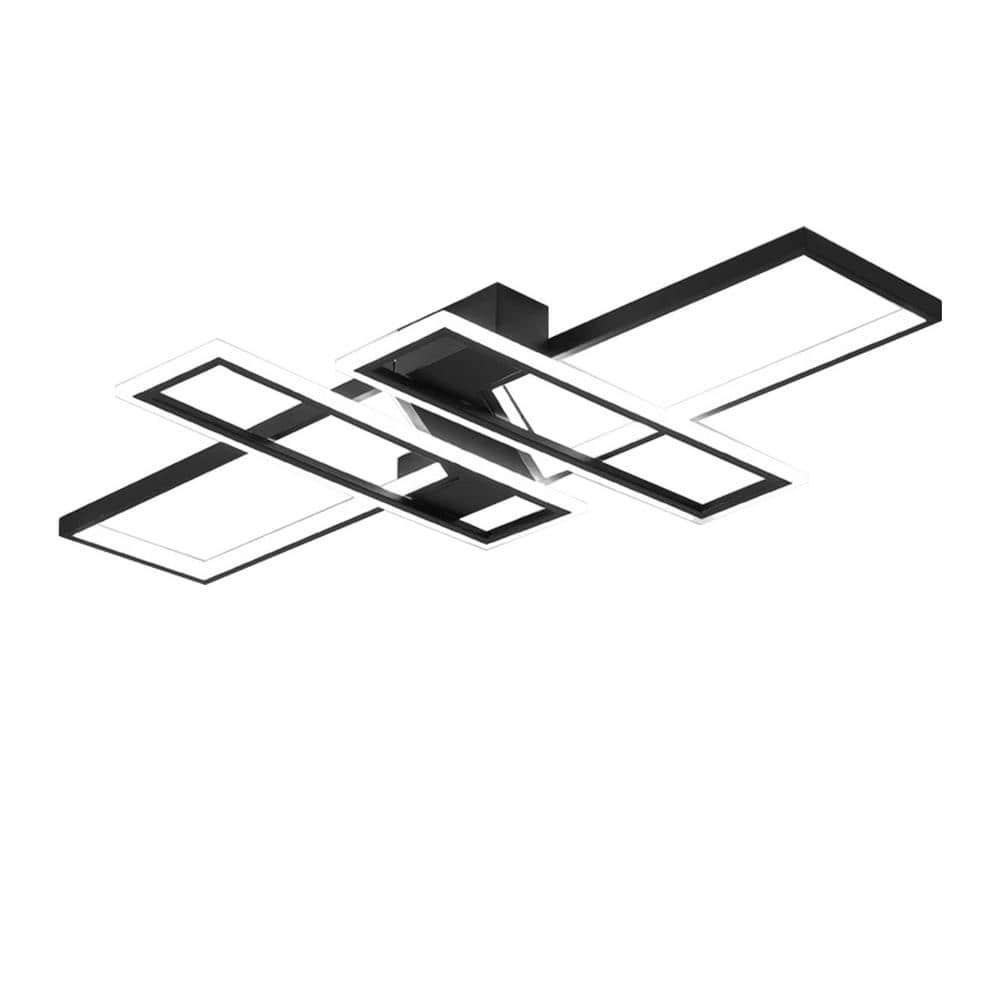 Black Aluminum Geometric LED Dimmable Ceiling Light