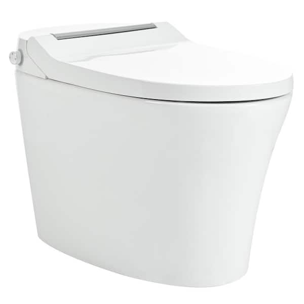 1/1.28 GPF Smart One Piece Elongated Toilet with Built-in Heated Seat and Adjustable Temp Heated Seat in White