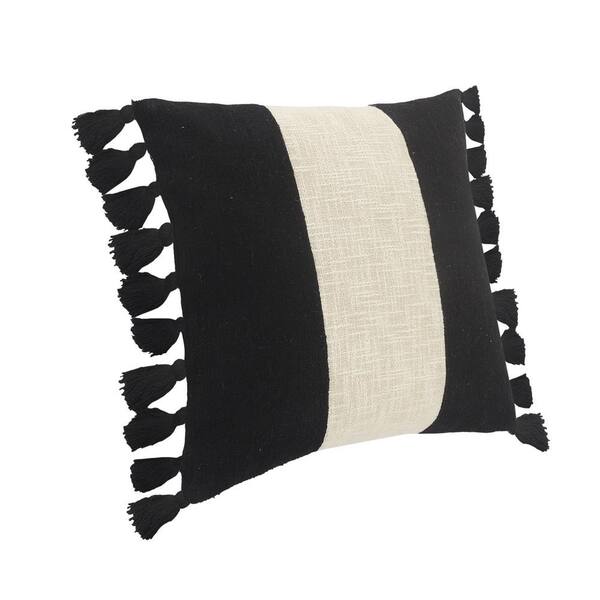 black and ivory throw pillows