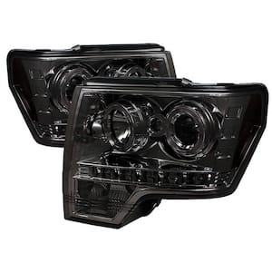 Ford F150 09-14 Projector Headlights - Halogen Model Only - LED Halo - Smoke
