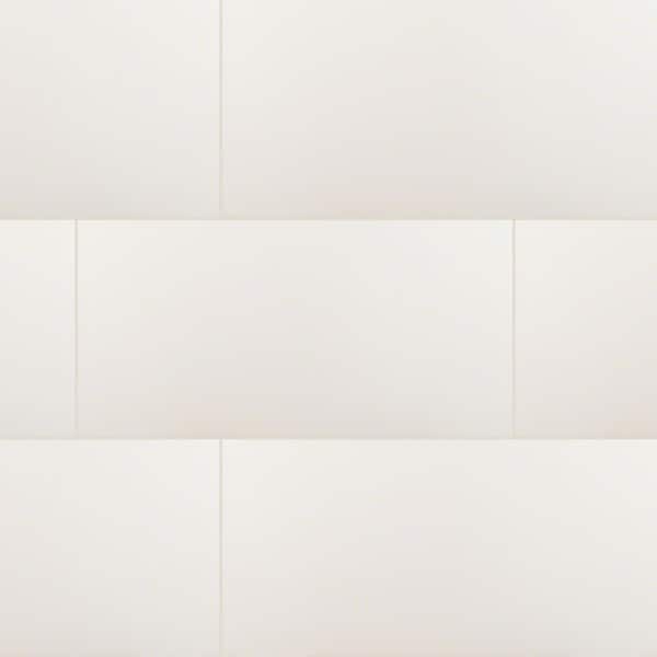 White 12 in. x 24 in. Matte Porcelain Floor and Wall Tile (48-Cases/558.72 sq. ft./Pallet)