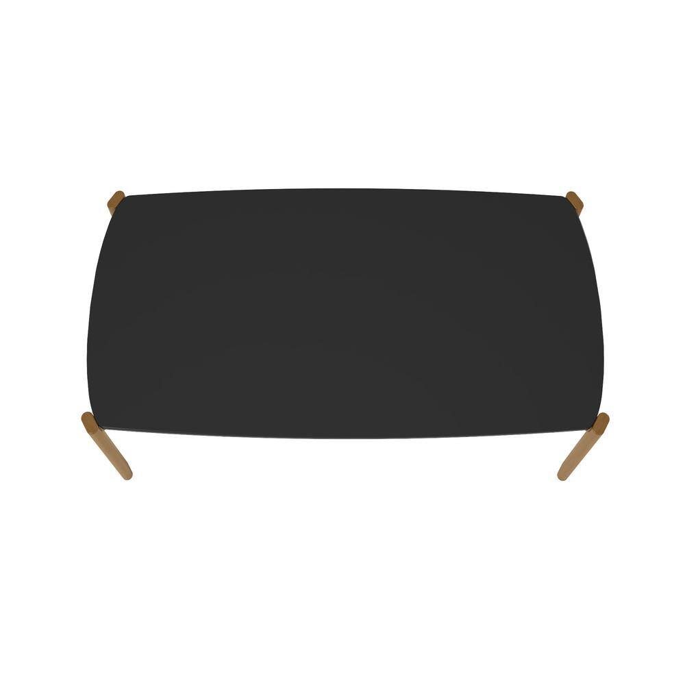 Gales Black and Eucalyptus Wood 7-Piece Rectangular Dining Set