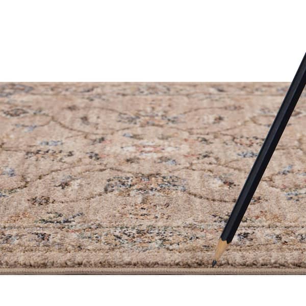 Cashmere Taupe 3 ft. x 4 ft. Traditional Area Rug