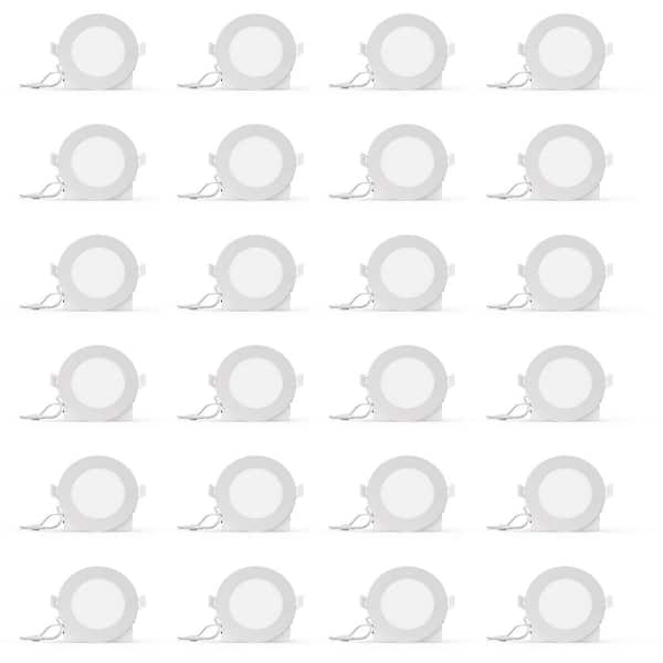 4 in. 5CCT Selectable White New Construction 12-Watt 850 Lumens 0/10-Volt Dimmable LED Light 120/277-Volt (24-Pack)