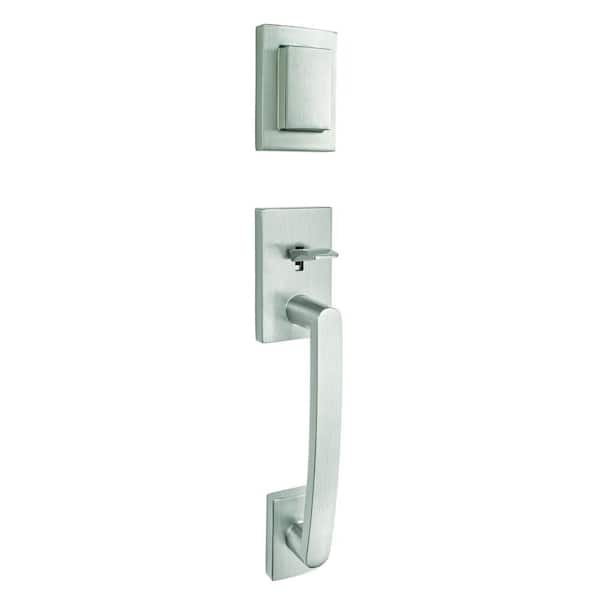 Baldwin Prestige Spyglass Single Cylinder Satin Nickel Door Handleset Featuring SmartKey Security Baldwin Prestige Spyglass Single Cylinder Satin Nickel Door Handleset Featuring SmartKey Security
