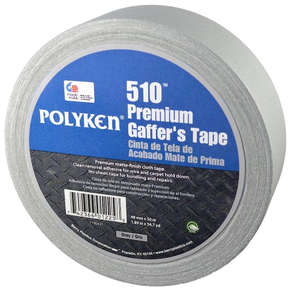 48mm x 23m Polyken 510 Premium Gaffer's Tape  Black 2"x25 yds. 