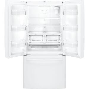 32.8 in. 24.7 cu. ft. Standard Depth Retro French Door Refrigerator in White with Hidden Hinge, LED Light
