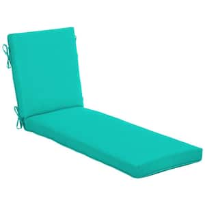 21 in. x 47 in. CushionGuard One Piece Outdoor Chaise Lounge Cushion in Sea Glass