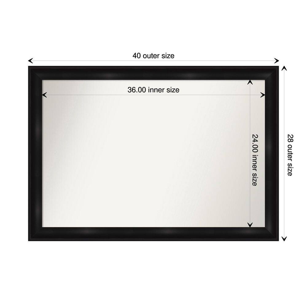 Grand Black Rectangular Wall-Mounted Bathroom Vanity Mirror
