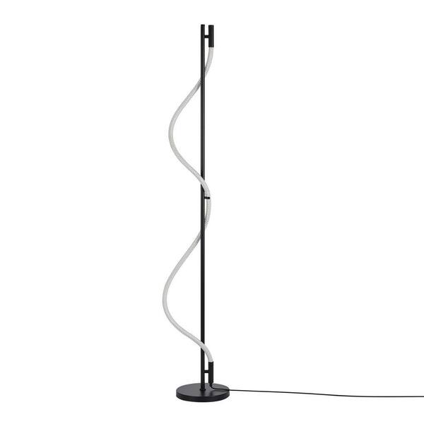 LANSEKI Millbrook 66.9 in. Matte Black Morden 1-Light Integrated