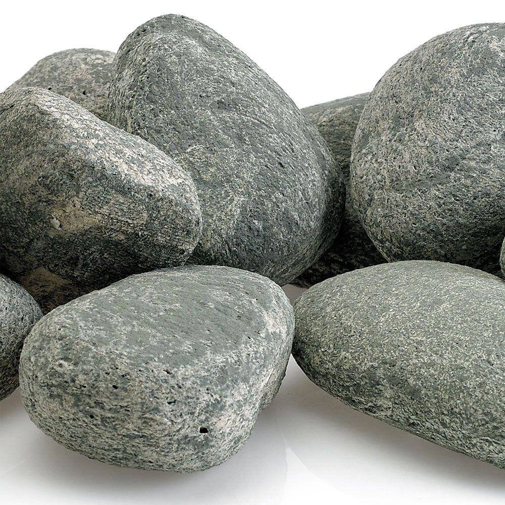 Cape Gray Ceramic Lite Stones for Fireplaces - 15 Piece Set