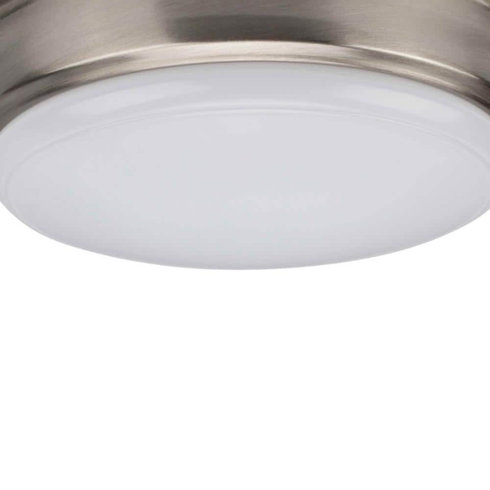 Brushed Nickel 13" LED Flush Mount Ceiling Light with Glass Shade