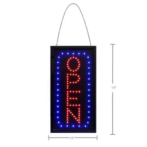 10 in. x 19 in. LED Vertical Open Sign (2-Pack)