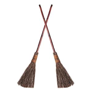 36 in. Classic Cinnamon Bamboo Handle Scented Broom (2-Pack)