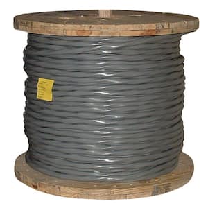 500 ft. 2/0-2/0-2/0-1 Gray Stranded AL SER Cable