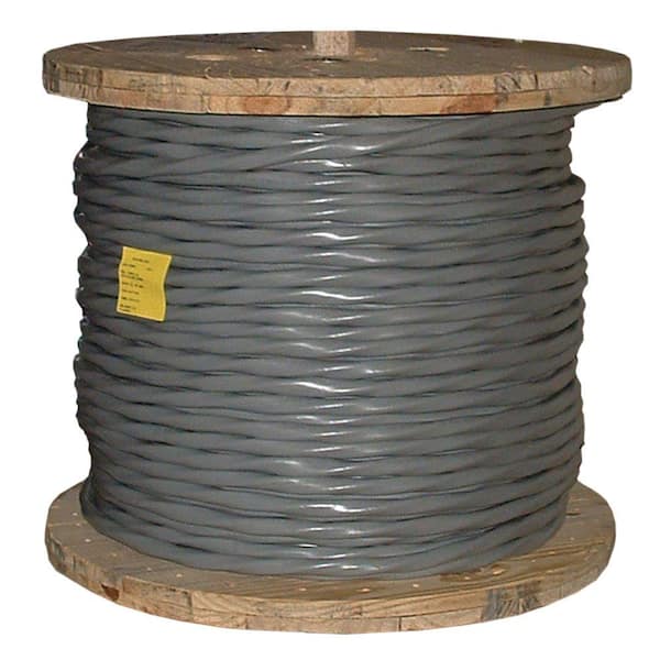 Southwire 500 ft. 2/0-2/0-2/0-1 Gray Stranded AL SER Cable