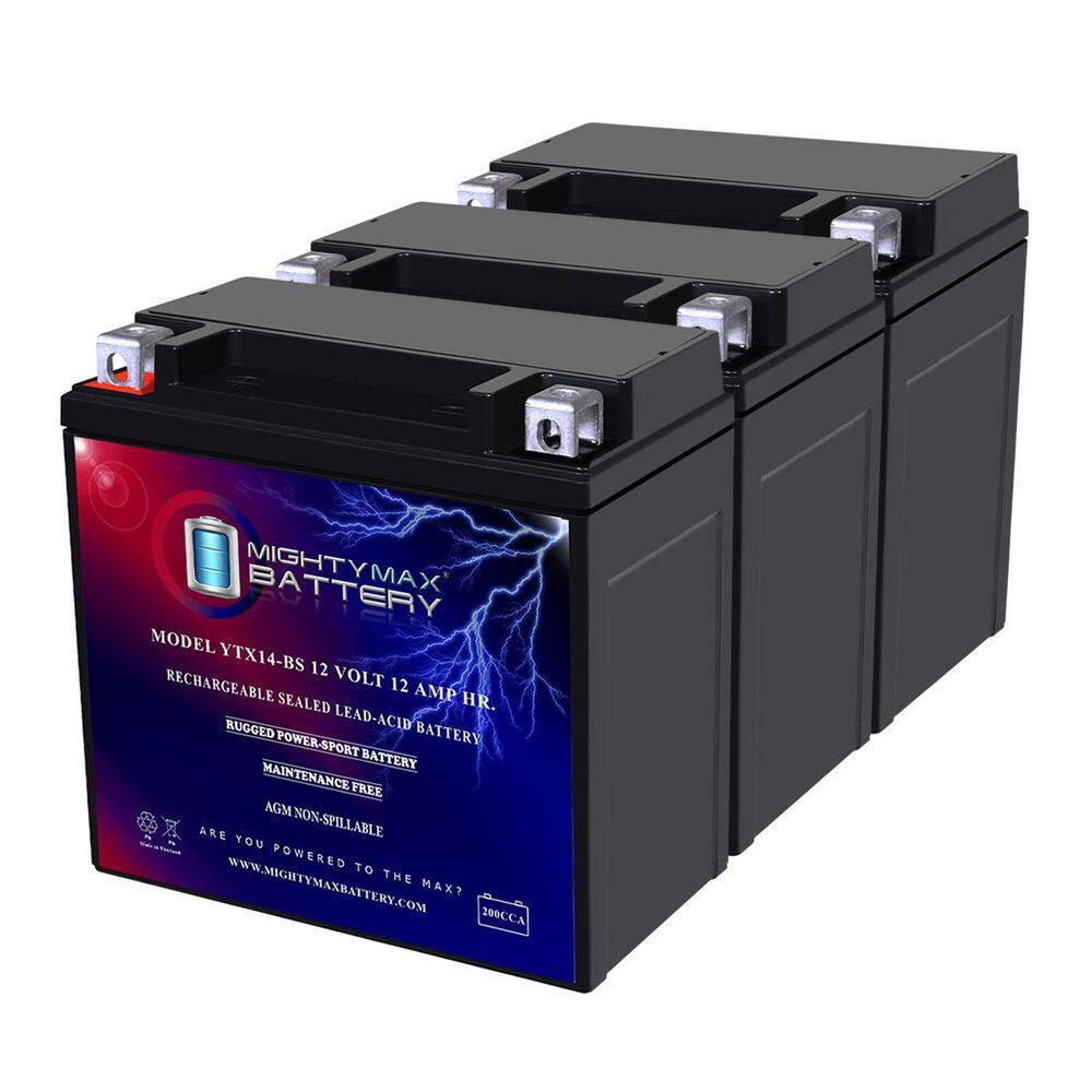 12-Volt 12 AH 200 CCA SLA Battery (3-Pack) price history on PriceWatchPro