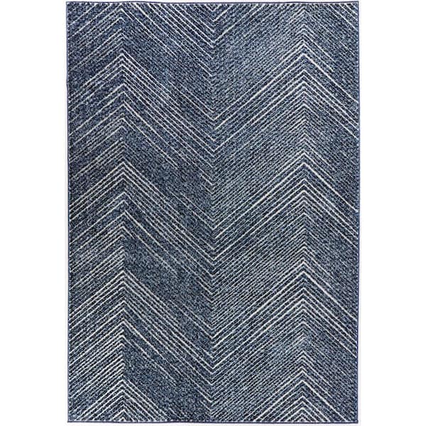 BALTA Velde Navy 8 ft. x 10 ft. Abstract Area Rug