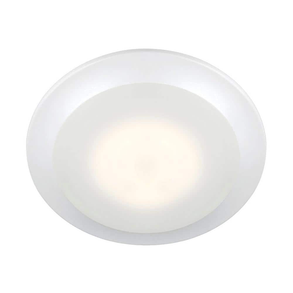 7-Inch White Aluminum LED Flush Mount Ceiling Light, 6-Pack