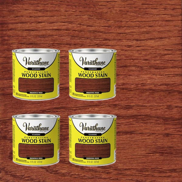 8 Ounce Sedona Red Classic Interior Wood Stain (4-Pack)