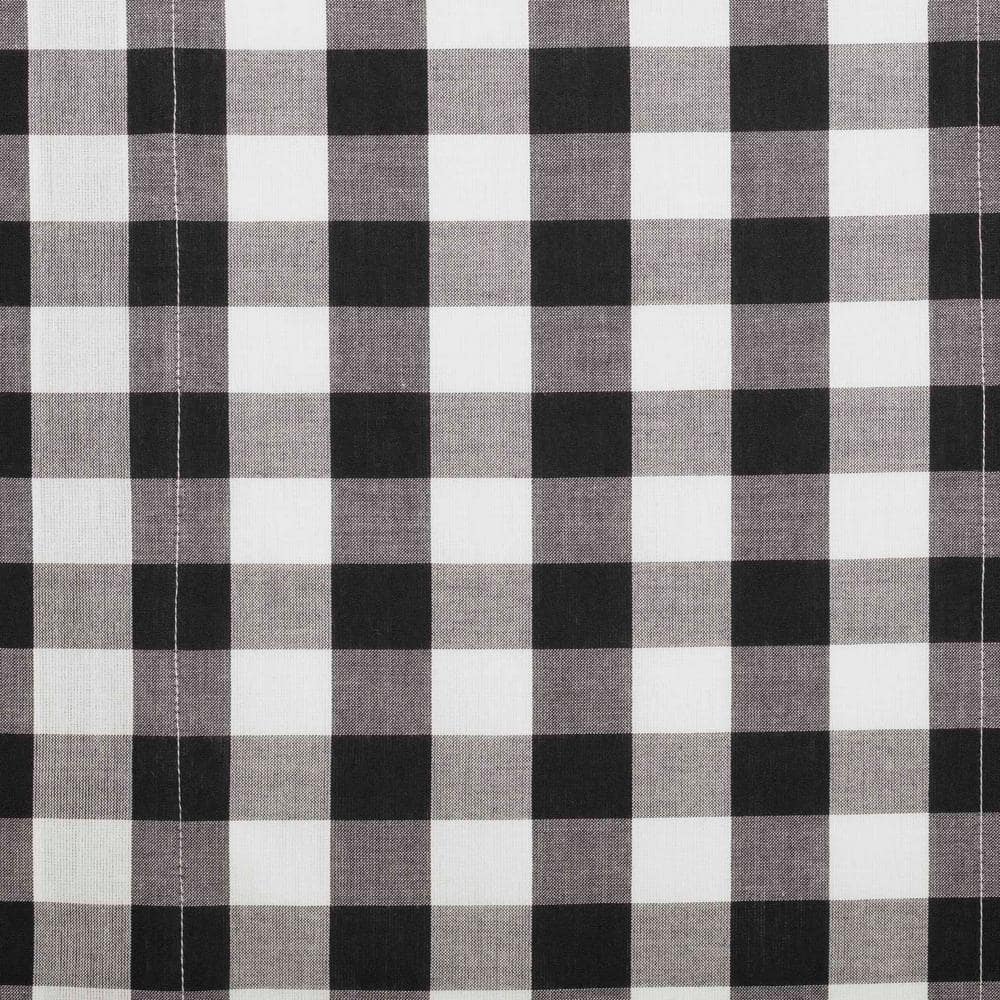 Annie Buffalo Black Check Blackout Cotton Window Panel 84x50